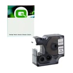 Q-Nomic 53710 (S0720920) cinta poliéster negro sobre transparente 24mm | QNS0720920