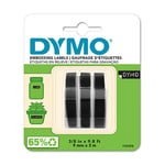 Dymo S0847730 cinta 3D blanco sobre negro 9mm (x3) | S0847730