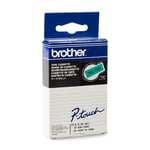 Brother TC-701 cinta negro sobre verde 12mm x 7,7m | BROTC-701