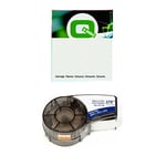 Q-Nomic M21-375-499 cinta de tela de nailon negro sobre blanco 9,53 mm x 4,88M | QNM21-375-499