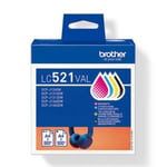 Brother LC-521VAL multipack negro + 3 colores | BROB-LC521VAL