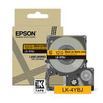Epson LK-4YBJ cinta mate negro sobre amarillo 12mm | EPSC53S672074