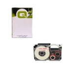 Q-Nomic XR-12WER cinta roja sobre blanca de 12 mm | QNKR12WER1