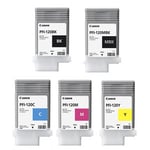 Canon PFI-120 Pack 5 cartuchos de tinta (MBK/BK/C/M/Y) | CANB-PFI-120