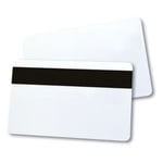 Magicard CR80 Tarjetas PVC blancas con banda magnética | 500 unidades | BRAMA-322001