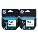 Pack tinta HP 304 negro+color original con el rendimiento y calidad necesaria para tus impresiones. Compra aquí cartuchos para tu impresora HP y disfrútalos en 24/48 horas. | HPB304