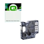 Q-Nomic 43613 (S0720780) D1 poliéster texto negro sobre blanco 6mm | QNS0720780
