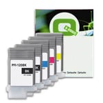 Q-Nomic PFI-120 Pack 5 cartuchos de tinta (MBK/BK/C/M/Y) | QNB-PFI-120