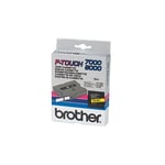 Brother TX-611 cinta negro sobre amarillo 6 mm | BROTX611