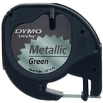 Dymo 91209 (S0721730) cinta plástica negro sobre plateado 12mm | 91209