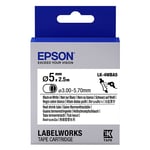 Epson LK-4WBA5 Cinta termoretráctil negro sobre blanco 5mm (C53S654904) | EPSLK-4WBA5
