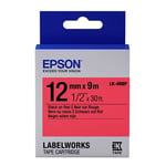 Epson LK-4RBP Cinta negro sobre rojo pastel 12mm (C53S654007) | EPSLK-4RBP