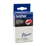 Brother TC-491 cinta negro sobre rojo 9 mm | BROTC-491