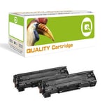 Q-nomic 85A (CE285A) Pack doble toner negro | QNB-CE285AX2
