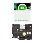 Q-Nomic TZe-FX261 cinta flexible negro sobre blanco 36 mm | QNTZEFX261