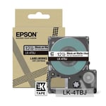 Epson LK-4TBJ cinta mate negra sobre transparente 12mm | EPSC53S672065