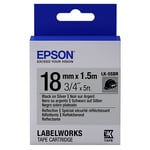 Epson LK-5SBR Cinta negro sobre plateado reflectante 18mm (C53S655016) | EPSLK-5SBR