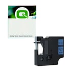 Q-Nomic 40916 (S0720710) cinta plástica negro sobre azul 9mm | QN40916