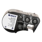 Brady M4-131-498 etiquetas de tejido de vinilo negro sobre blanco 25,4 mm x 12,7 mm | BRAM4-131-498