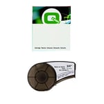 Q-Nomic M21-750-595-YL Cinta de vinilo negro sobre amarillo 19,1 mm x 6,40 m | QNM21-750-595-YL