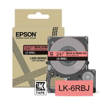 Epson LK-6RBJ cinta mate negro sobre rojo 24mm | EPSC53S672073