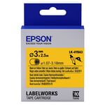Epson LK-4YBA3 Cinta termoretráctil negro sobre amarillo 3mm (C53S654905) | EPSLK-4YBA3