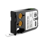Dymo XTL 1868810 cinta termoretráctil negro sobre blanco 12mm | DYM1868810