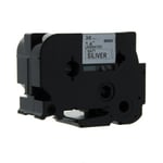 Q-Nomic TZe-M961 cinta metalizada 36mm texto negro sobre plateado mate (8M) | QNTZe-M961