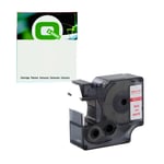 Q-Nomic 53715 (S0720950) cinta poliéster rojo sobre blanco 24mm | QNS0720950