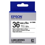 Epson LK-7WBN cinta negro sobre blanco 36 mm | EPSC53S657006