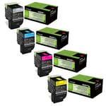 Lexmark Pack toners XL 80C2H (4 Colores) | LEXB-80C2Hserie