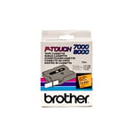 Cinta Brother TX-B51 texto negro sobre naranja neón 24mm | BROTXB51