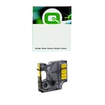 Q-Nomic 18052 (S0718270) cinta tubo termorrectráctil negro sobre amarillo 6mm | QNS0718270