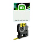 Q-Nomic S0718290 / 18054 IND Tubo retráctil de cinta Rhino negro sobre amarillo 9 mm | QN18054