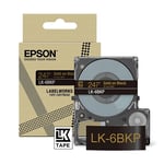 Epson LK-6BKP cinta dorada sobre negro metalizado 24mm | EPSC53S672096