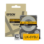 Epson LK-6YBJ cinta mate negro sobre amarillo 24mm | EPSC53S672076