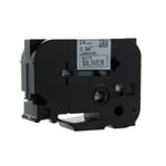 Q-Nomic TZe-M951 cinta metalizada 24mm texto negro sobre plateado mate (8M) | QNTZe-M951