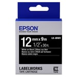 Epson LK-4BWV Cinta brillante blanco sobre negro 12mm (C53S654009) | EPSLK-4BWV