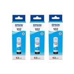 Epson 102 cian Pack (3 botellas) | EPSB-102C