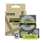 Epson LK-5GBJ cinta mate negro sobre verde 18mm | EPSC53S672078