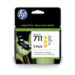 HP 711 (CZ136A) Pack ahorro 3 cartuchos de tinta amarillo | HPB-CZ136A_R
