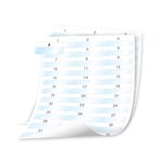 Dymo XTL 1908557 etiquetas precortadas laminadas para envoltura de cable 54mm x 23mm | DYM1908557