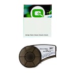 Q-Nomic M21-750-595-WT Cinta de vinilo negro sobre blanco 19,1 mm x 6,40M | QNM21-750-595-WT