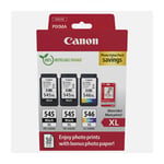 Canon PG-545 XL x2/CL-546 XL/GP-501 Multipack cartuchos y papel | CANB-PG545XLX2CL546XLPVP_R