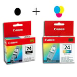 Canon Pack cartuchos BCI-24 (negro) + BCI-24 (tri-color) | CANB-BCI24B24C