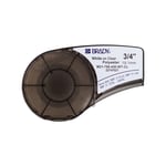 Brady M21-750-430-WT-CL cinta de poliéster blanco sobre transparente 19,1 mm x 6,40 m | BRAM21-750-430-WT-CL