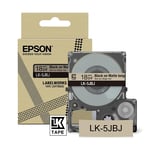 Epson LK-5JBJ cinta mate negro sobre beige 18mm | EPSC53S672091