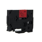 Q-Nomic TZe-431 cinta 12mm texto negro sobre rojo (8M) | QNTZe-431