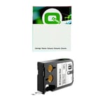 Q-Nomic 1868751 cinta vinilo negro sobre blanco 12mm x 7,5M | QN1868751