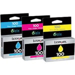 Lexmark 100 Pack 3 colores (CMY) | LEXB14N0849